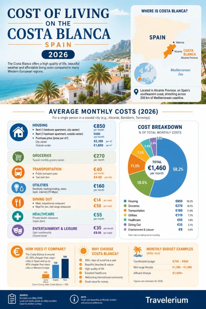 Costa Blanca cost of living infographic